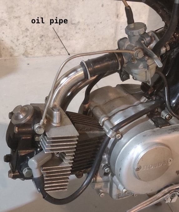 Honda C90 - air cleaner and exhaust