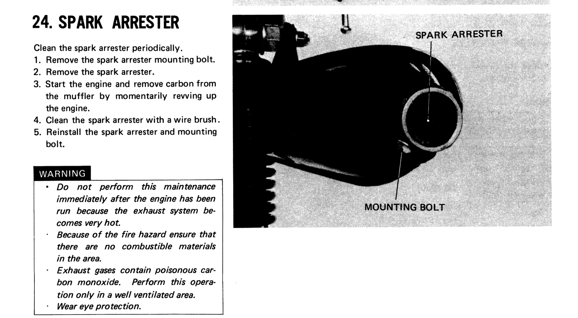 Honda CT90 - muffler and spark arrester