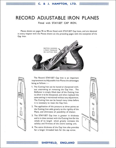 The Record Stay-Set Cap-Iron