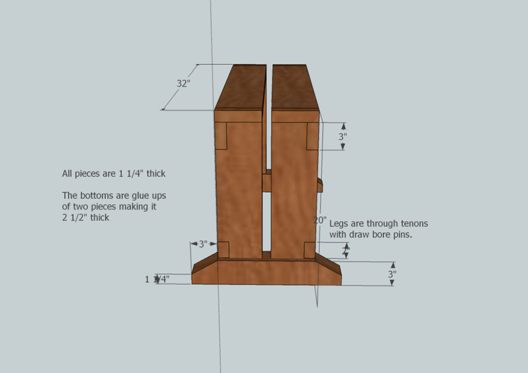 saw bench - design and joinery