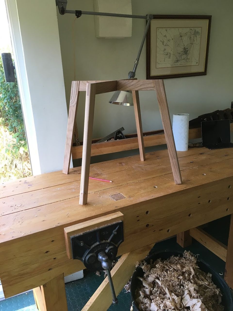 side table - finishing the legs