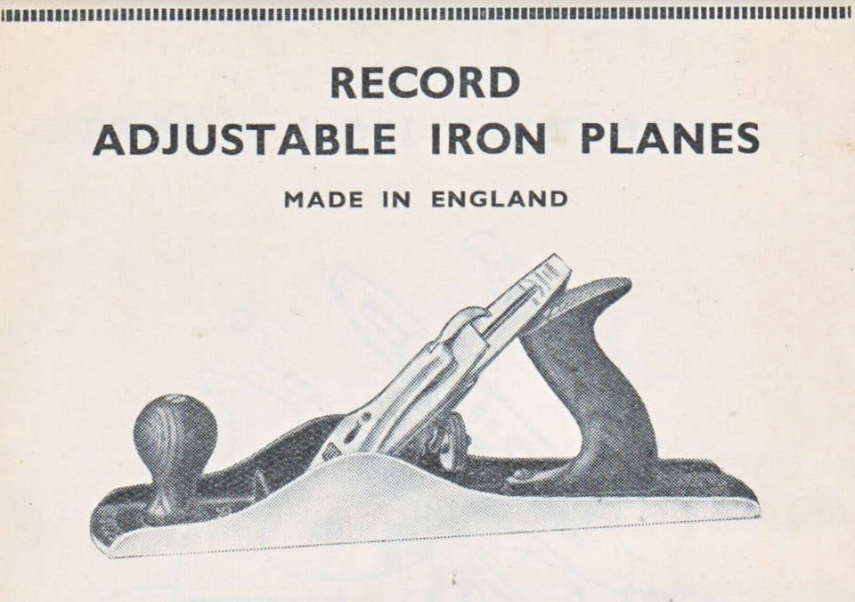 Record Bench Planes  - a Brief History
